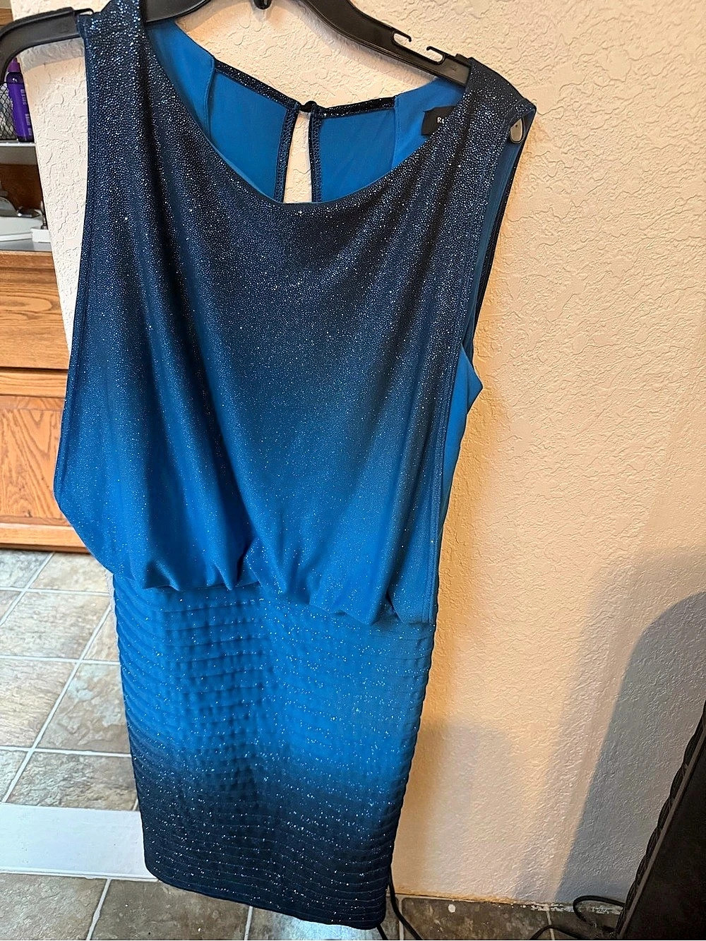 R&M Richards Women's Midi Dress Blue Size 14 Like New